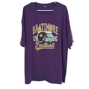 Woman’s Purple Baltimore Football 1996 Graphic T-Shirt Size 2XL Pre-Loved